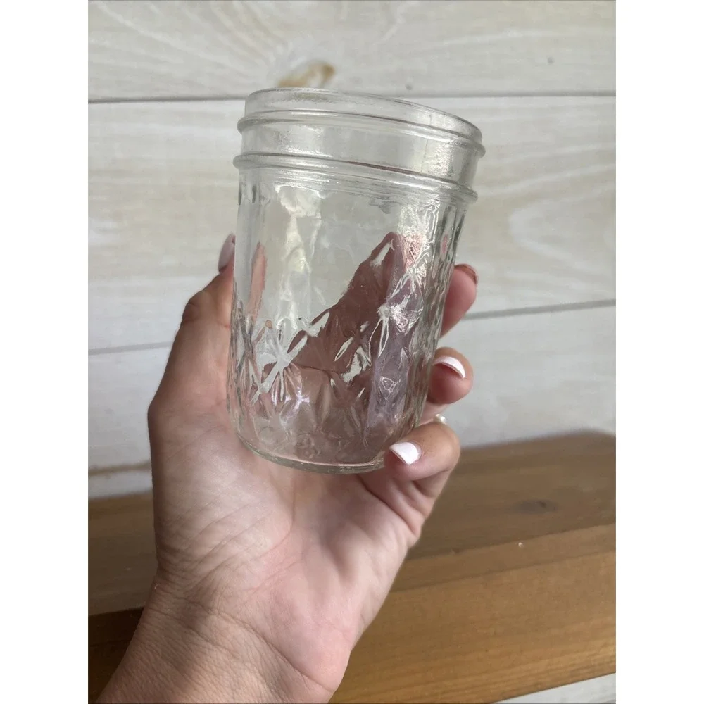 Vintage Ball Quilted Crystal 12oz Canning Jelly Jars Discontinued